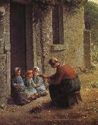 Jean Francois Millet Woman feeding the children USA oil painting artist